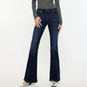 KanCan Samuel Midrise Flare Stretch Jeans Denim Size 3 Dark Wash Size 25